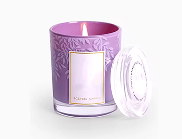 Custom luxury candle jars unique clear empty glass candle jar 7oz 9oz candle jars with lids and boxes