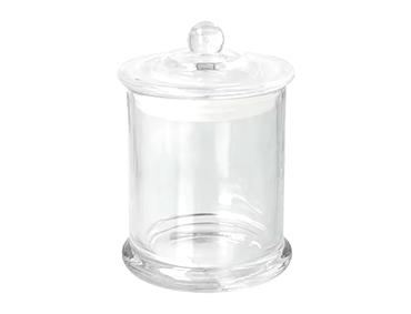 Empty Glass Container Clear Frosted Black Danube Candle Jars Luxury Candle Jars with Knob Lids For Candle Making