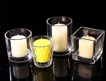 Wholesale glass candle cup aromatherapy candlestick cup