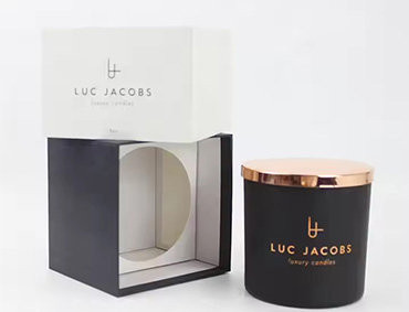 10oz Matte Black Matte White Glass Candle Jars With Metal Lid And Packaging Box Custom Glass Candle Holders For Candle Making