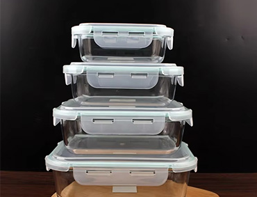 Environmentally friendly food storage boxes, food packaging boxes, rectangular glass fresh-keeping boxes, heat-resistant