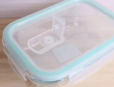 1040ml microwave heat resistant glass food storage PP lid container with vent